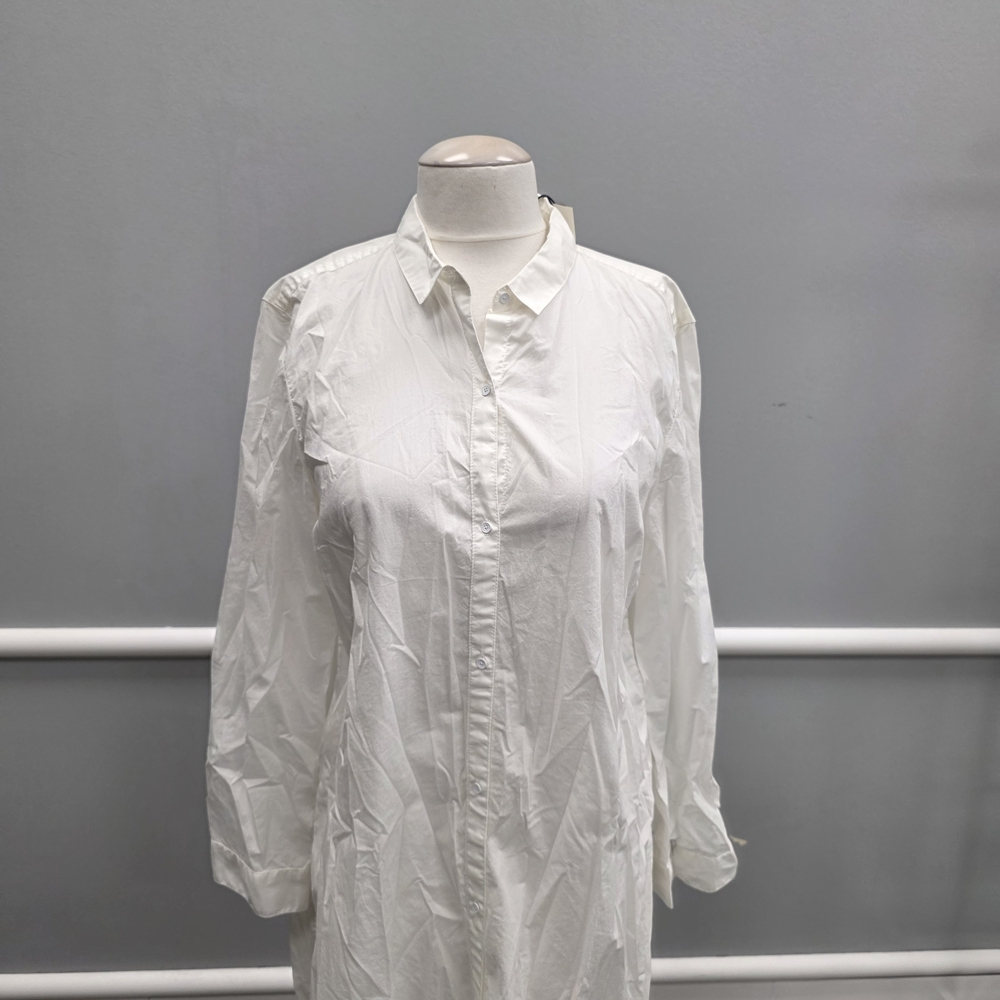 Calvin Klein Jeans Crisp White Long Sleeve Dress - Picture 2 of 10